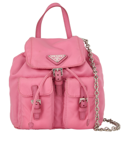Mini Backpack Crossbody, Nylon, Pink, 255, AC/DB, 2*